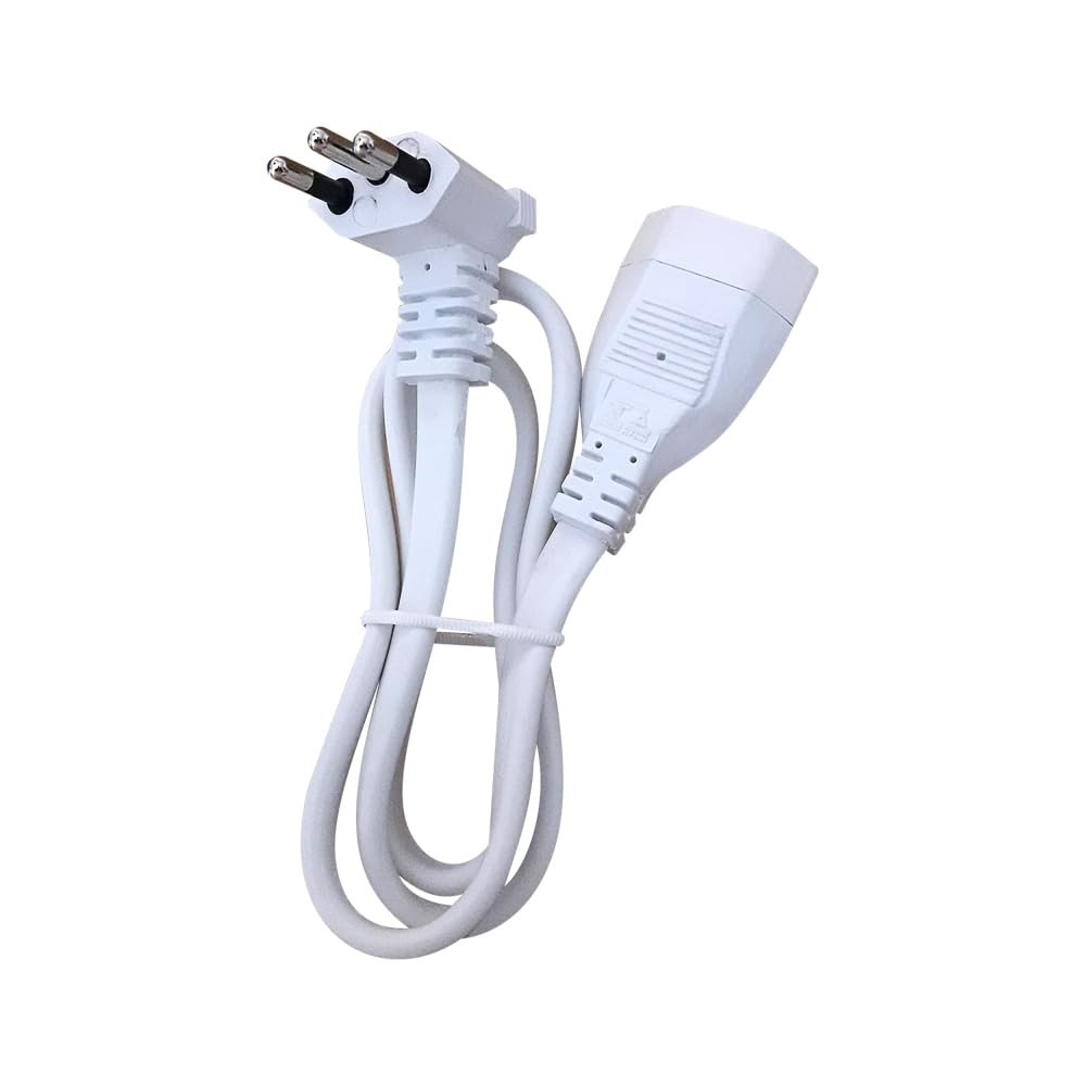 Cabo Prolongador Megatron 3x2.5mm² 20A 250V Branco 0.80m - Potência Segura para seu Micro-ondas