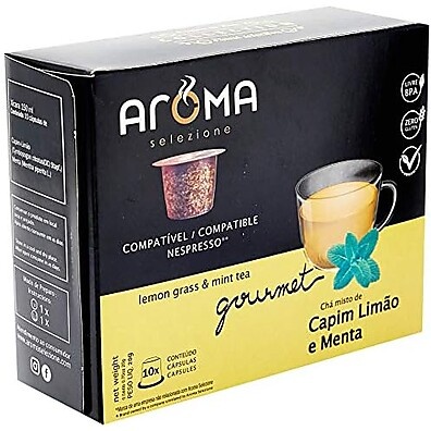 Chá Capim Limão & Menta Nespresso: Refrescância em 10 Cápsulas