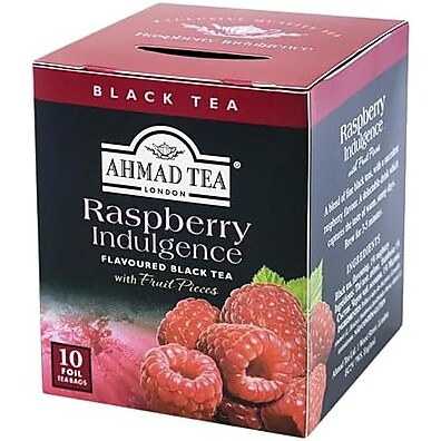Ahmad Tea Chá Preto Framboesa 10 Sachês - Sabor Irresistível!