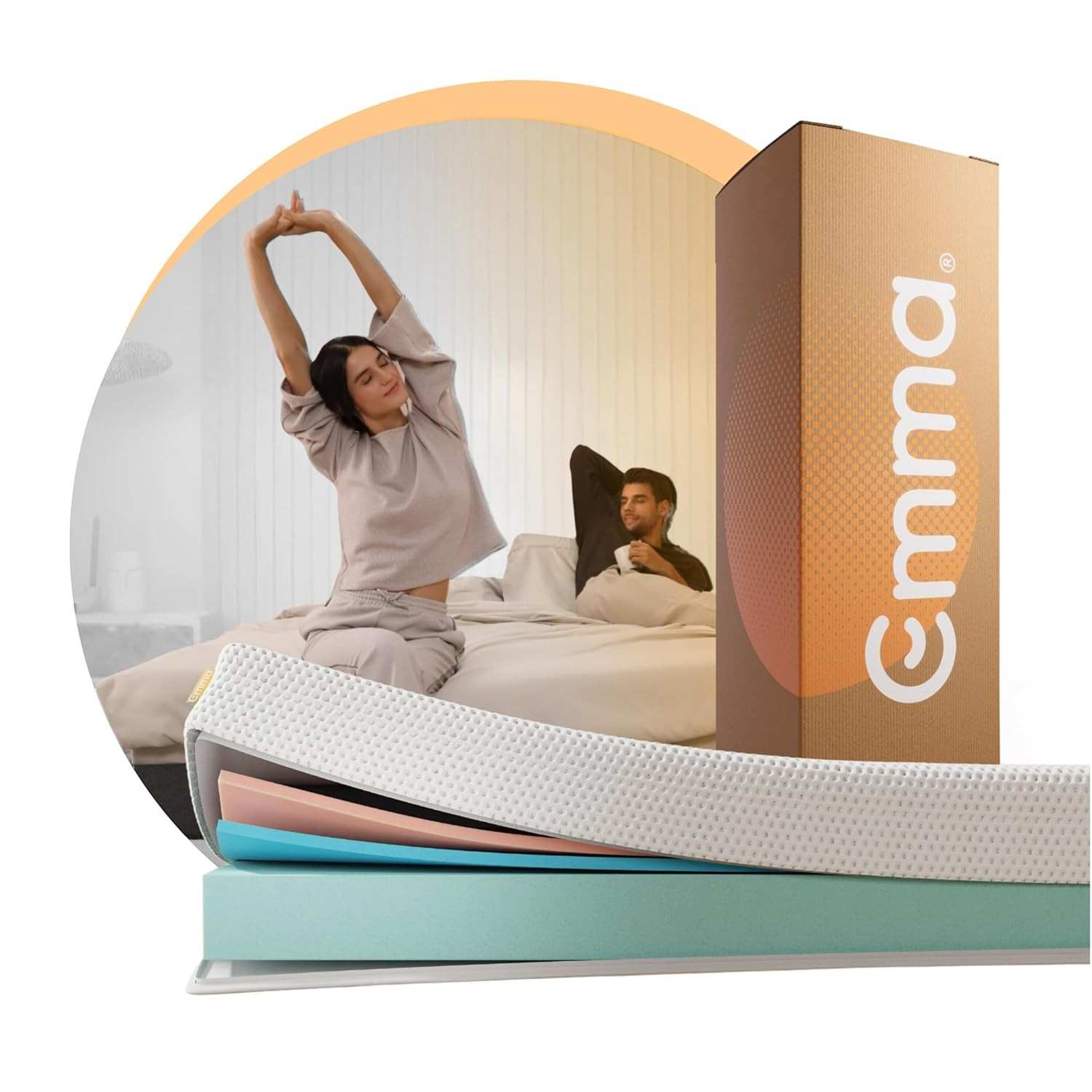 Colchão Queen Emma One Plus - Firmeza Ortodôntica com Espuma Viscoelástica, 10 Anos Garantia