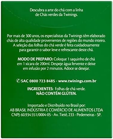 Twinings Chá Verde 20g (pacote de 10 saquinhos)