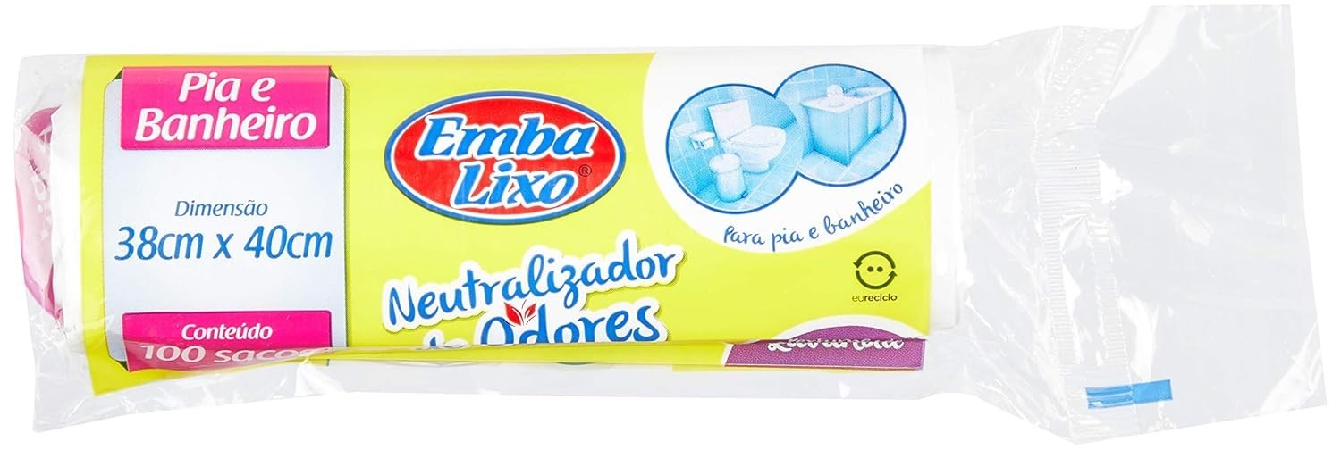 Sacos para Lixo com Neutralizador de Odores Embalixo - 100 Unidades Lavanda