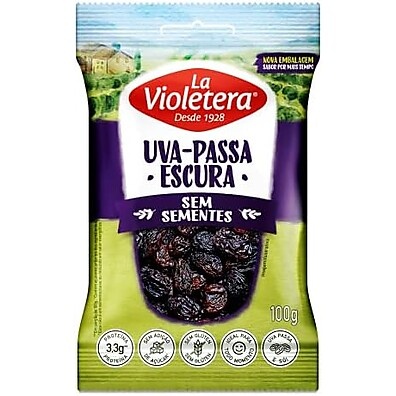 Uva Passa Escura La Violetera Sem Semente 100g