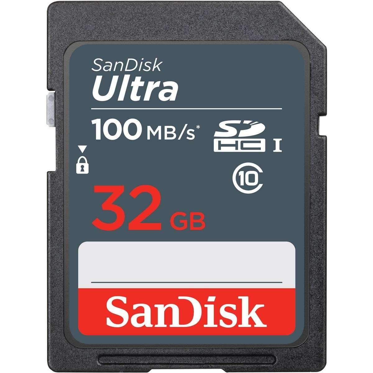 Cartão de Memória Sandisk Ultra SDHC 32GB - Velocidade 100MB/s para Suas Fotos e Vídeos