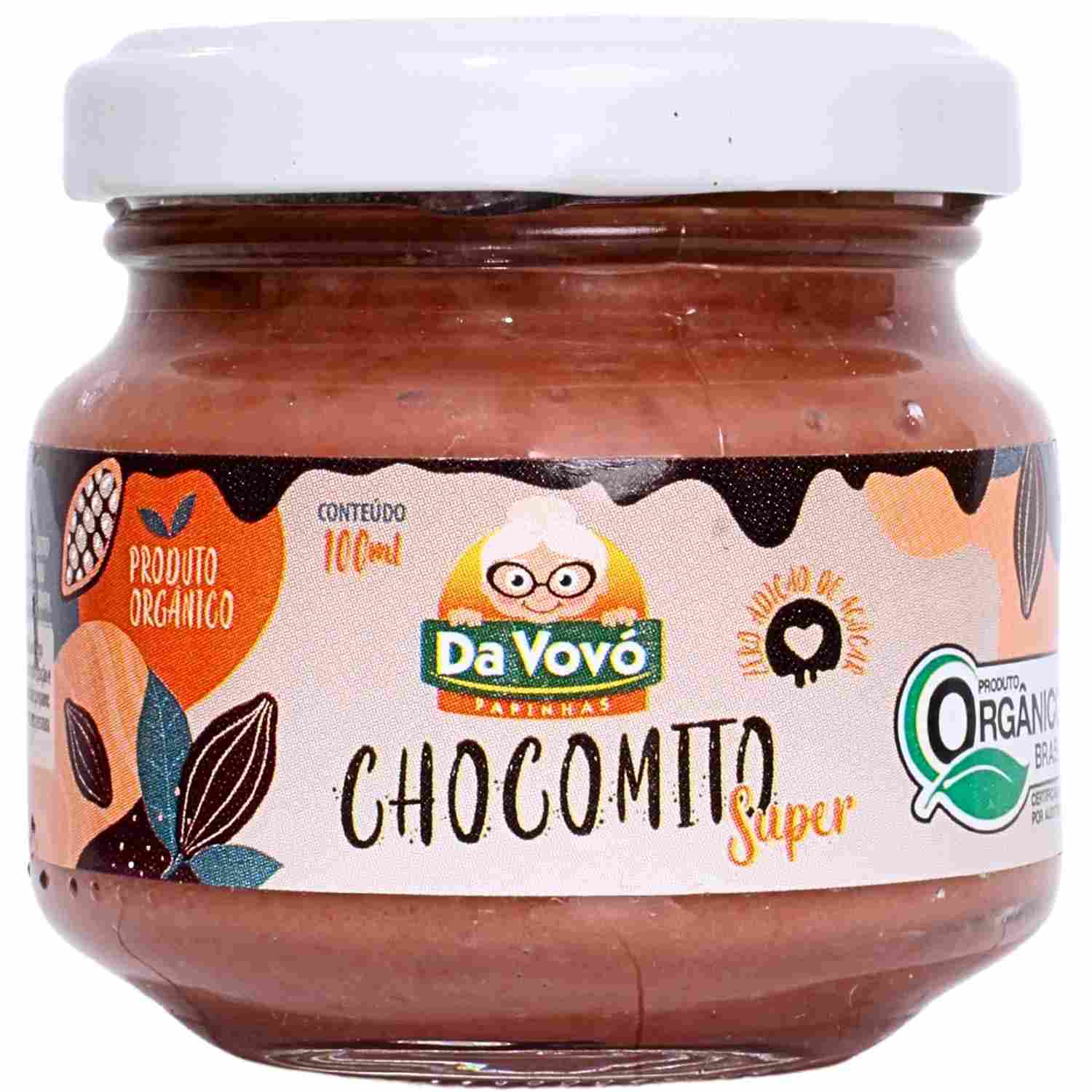 Chocomito Da Vovó - Manjar Nutritivo de Cacau Orgânico Zero Açúcar e Lactose - Sabor Dark 100ml