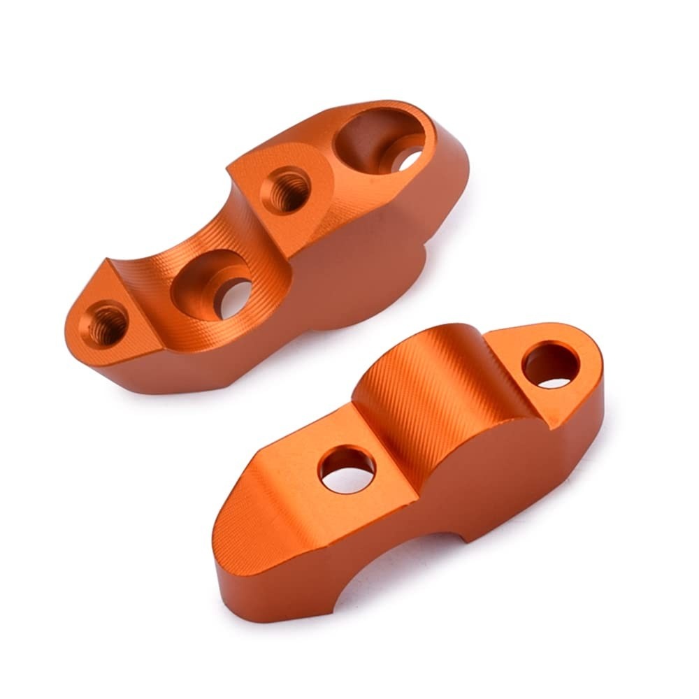 Eleve Sua Pilotagem: Braçadeira de Guidão CNC para KTM Duke 390, 250, 200, 125 (Laranja)