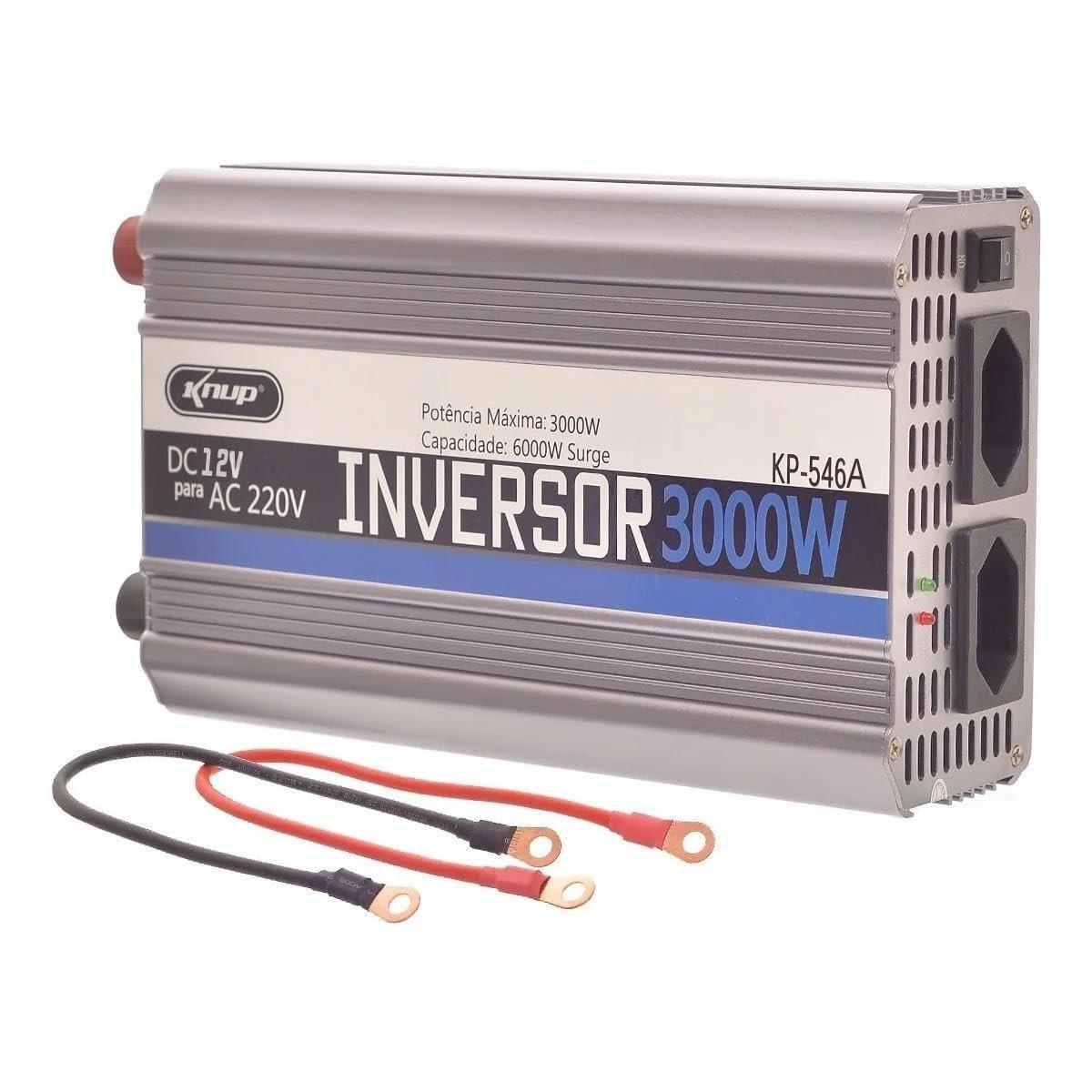 Inversor de Tensão Veicular Knup 3000W 12V para 220V - Energia Confiável em Qualquer Lugar!