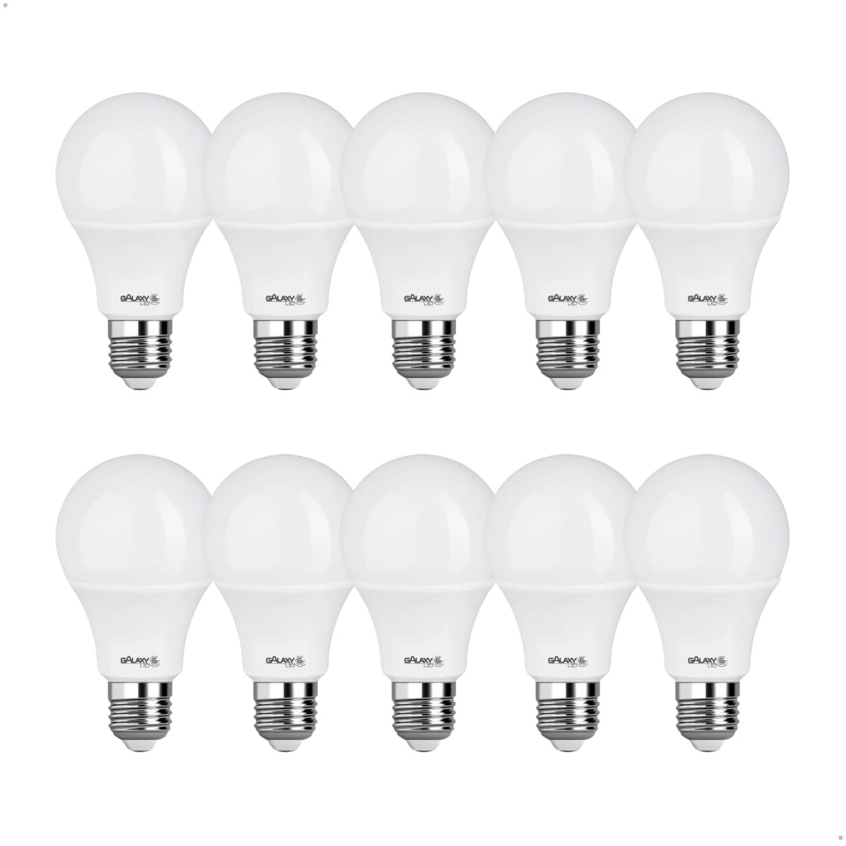 Kit 10 Lâmpadas LED Bulbo 12W 3000K Luz Amarela E27 Bivolt - Galaxy | Iluminação Aconchegante e Econômica