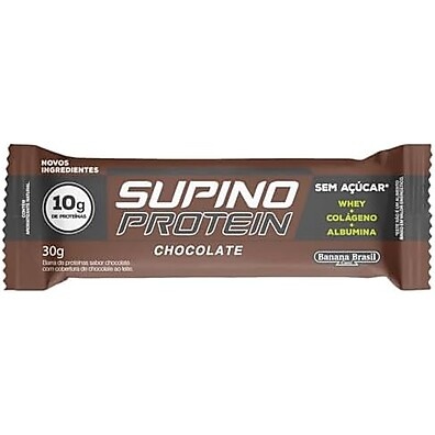Barra Proteína Supino Chocolate - 12x30g Banana Brasil