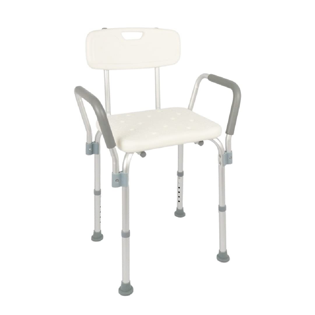 Banqueta de Banho com Encosto e Braço Dellamed D3 - Segurança e Conforto até 135kg