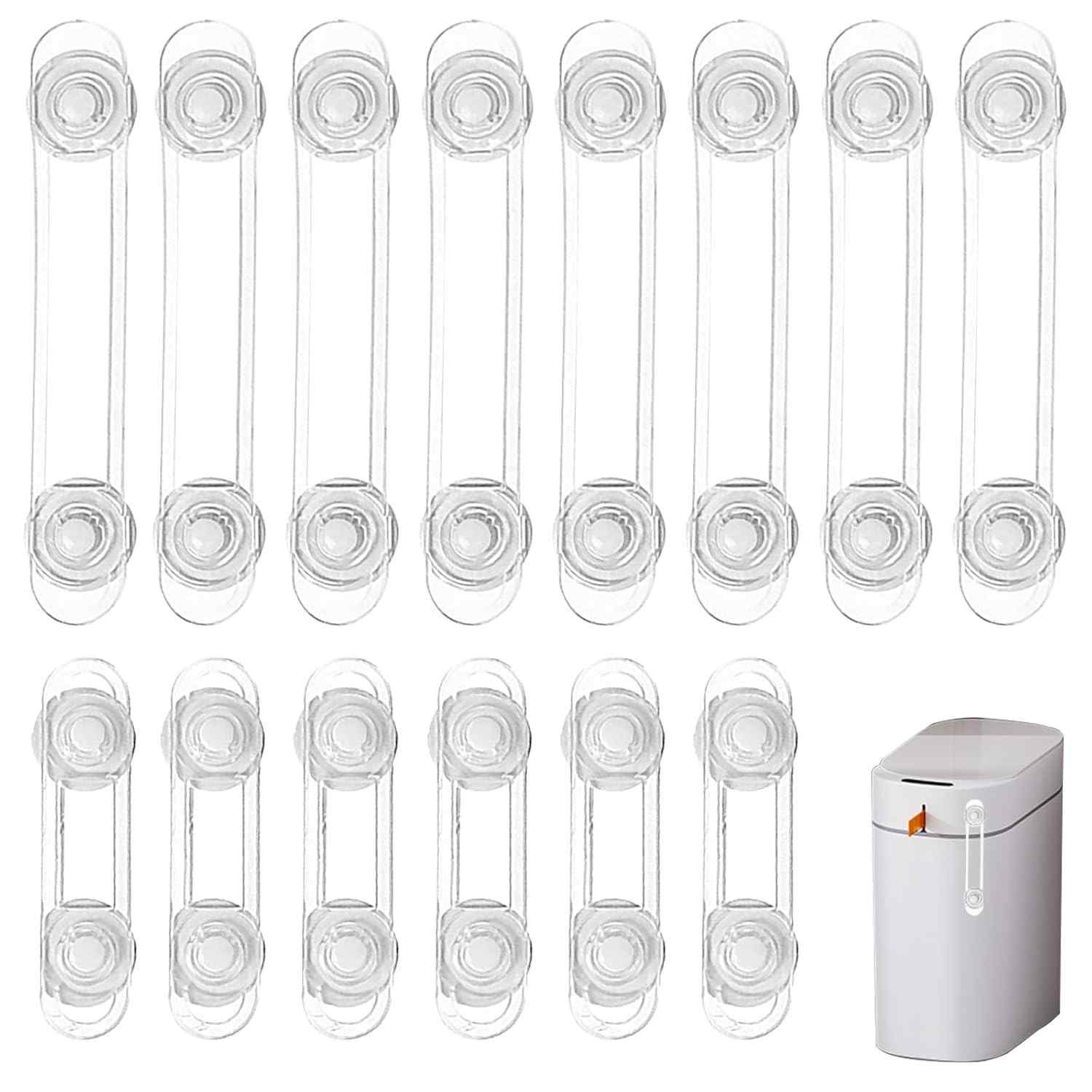Kit 14 Travas de Segurança Transparentes para Bebês - Proteção Macia e Fácil Instalação