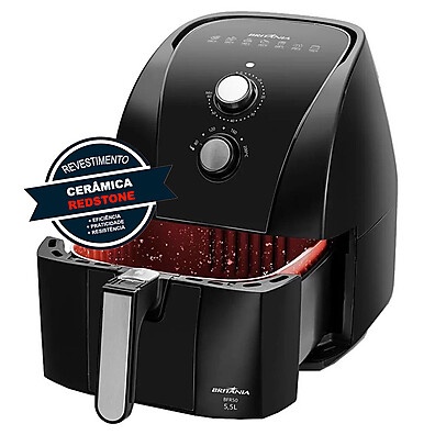 Fritadeira Air Fryer Britânia 5,5L Redstone BFR50: Cozinha Saudável em 1500W