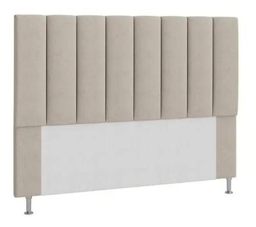 Cabeceira Queen Estofada Carla 160 cm Bege – Design Sofisticado e Conforto Premium