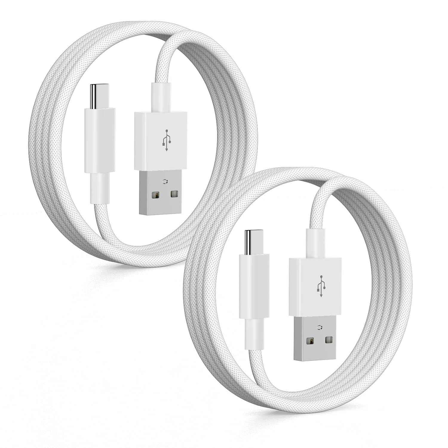 Cabo CarPlay Certificado Apple MFi (2 Unidades) para iPhone 16/15 - Carregamento Rápido USB-A para USB-C em Nylon Durável
