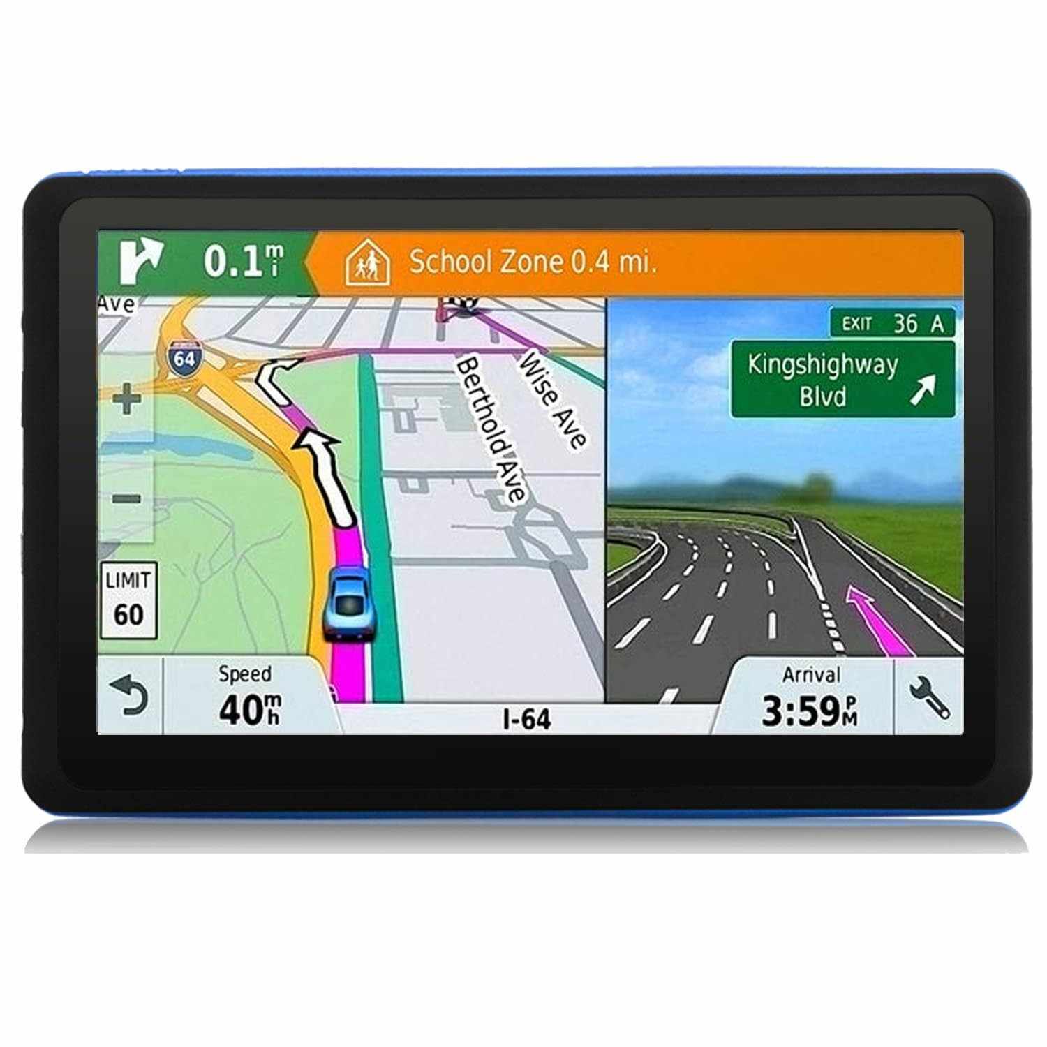 Navegação GPS para Caminhonete: Tela 17cm, Mapas 2025 EUA/CA/MX e Atualizações Vitalícias