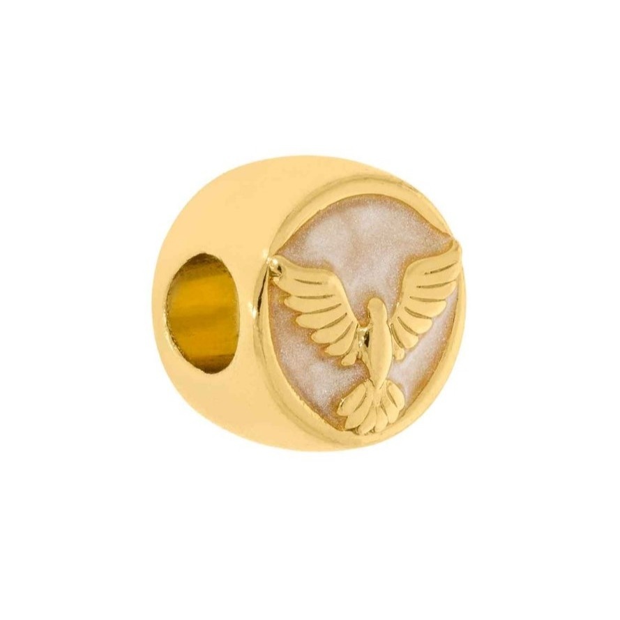 Berloque Divino Espírito Santo Banhado a Ouro 18K