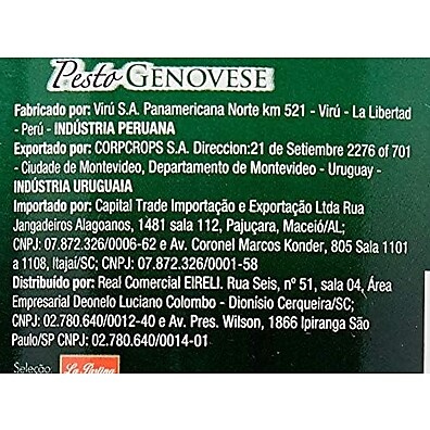 Molho Pesto Genovese La Pastina c/ Grana Padano 190g