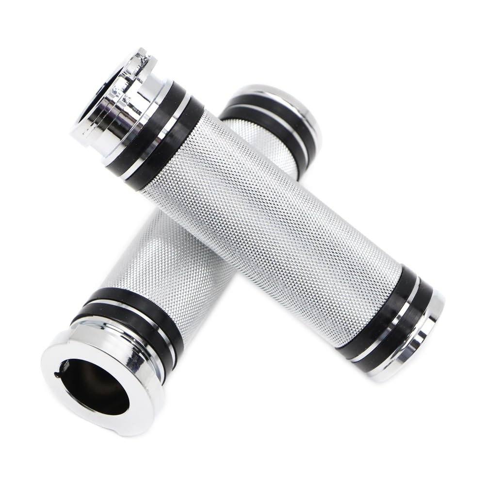 Manoplas de Guidão Dreamseek CNC Cromado para Harley Davidson Dyna, Softail e Touring (1996-2007)
