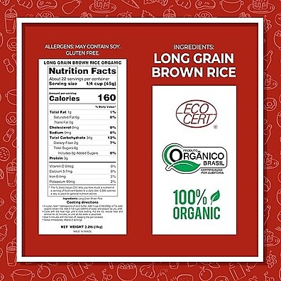 Tio João Arroz Integral Orgânico - 1Kg