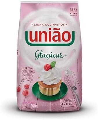 Kit 2 Un. Açucar Refinado De Confeiteiro Glaçucar União 1kg