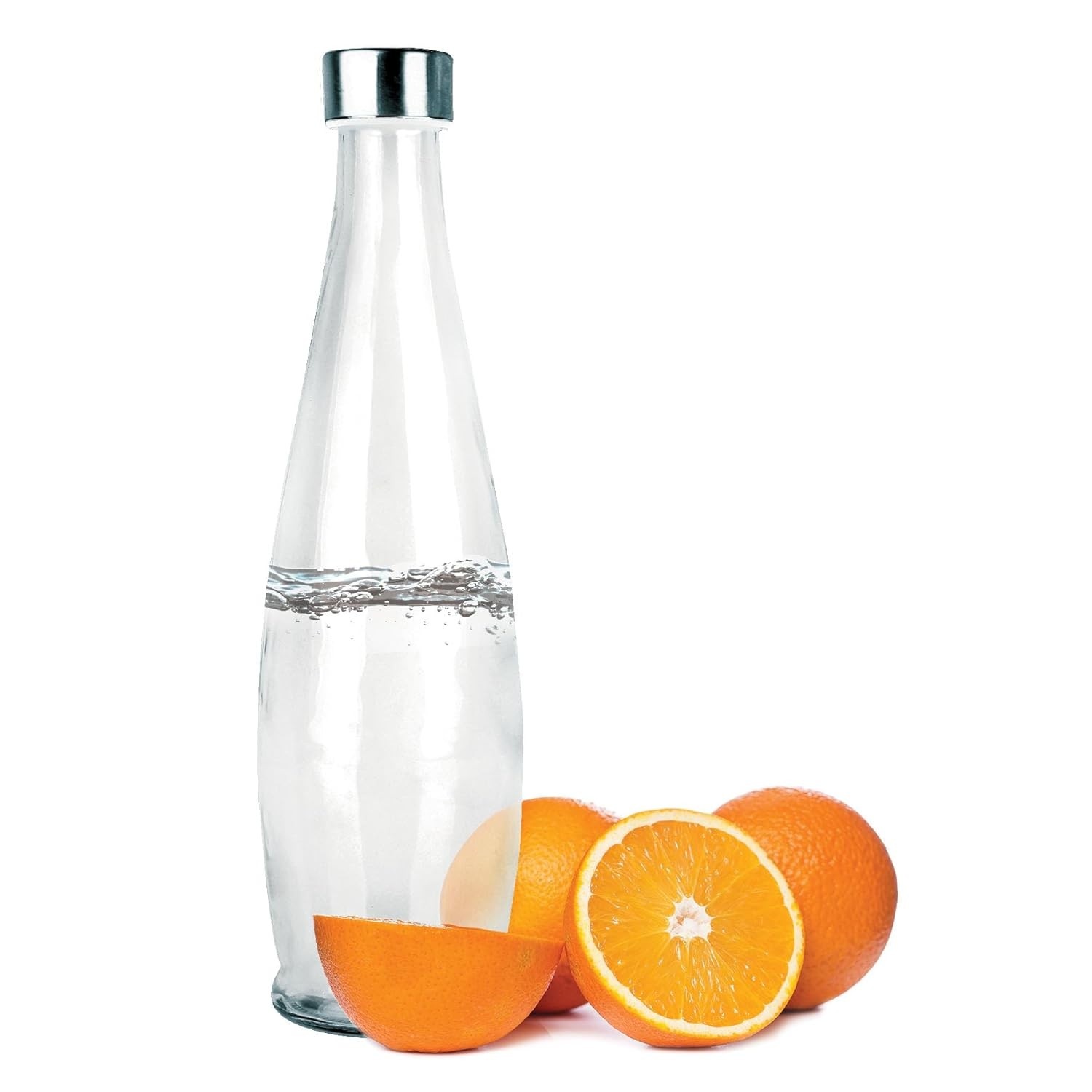 Tuut Garrafa Acqua 1L em Vidro com Tampa Inox – Hermética, Elegante e Fácil de Limpar