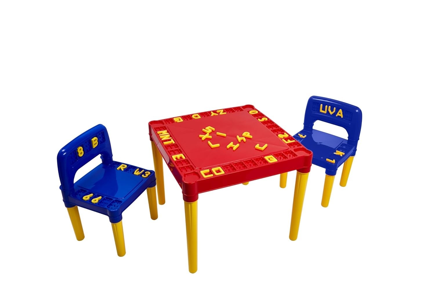 Mesa e Cadeira Infantil Vermelha Tritec - Desmontável com 2 Cadeiras