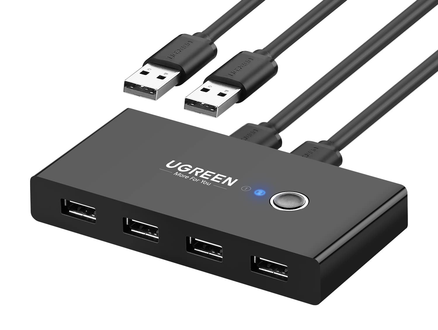 UGREEN Seletor USB 2.0: Compartilhe 4 Dispositivos entre 2 PCs com 1 Clique!