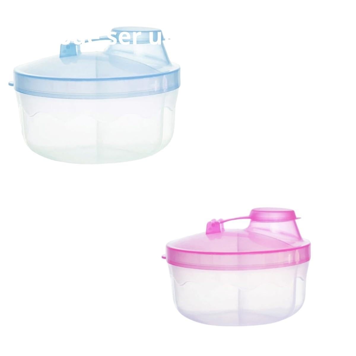 Kit 2 Porta Leite em Pó Multiuso 3 Compartimentos 50ml - Ideal para Bebês, Café e Snacks