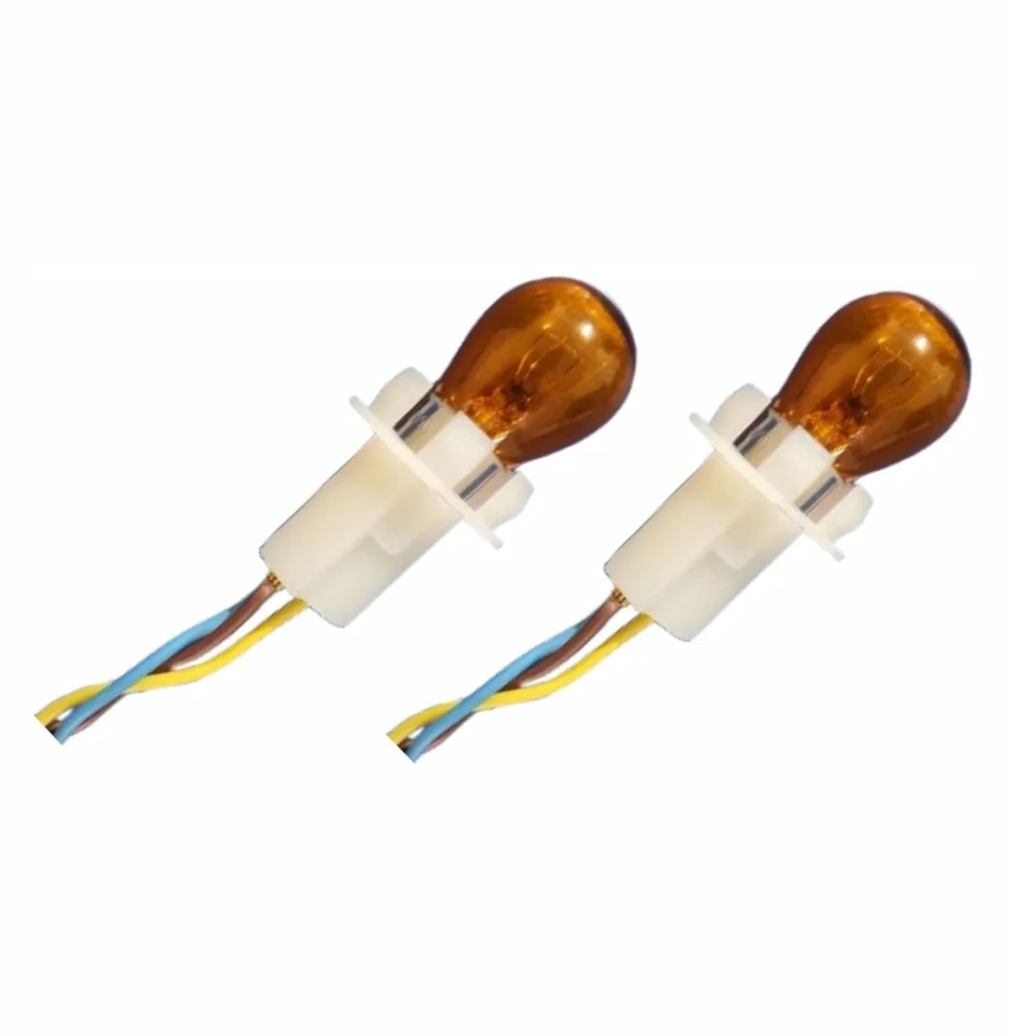 Kit 2 Soquetes Universais Âmbar 2 Polos para Seta de Veículos - Iluminação de Segurança Potente