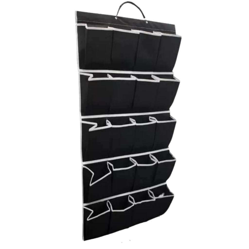 Sapateira de Pendurar Porta Vertical com 20 Bolsos - Organizador Dobrável em Tecido Respirável Antimofo