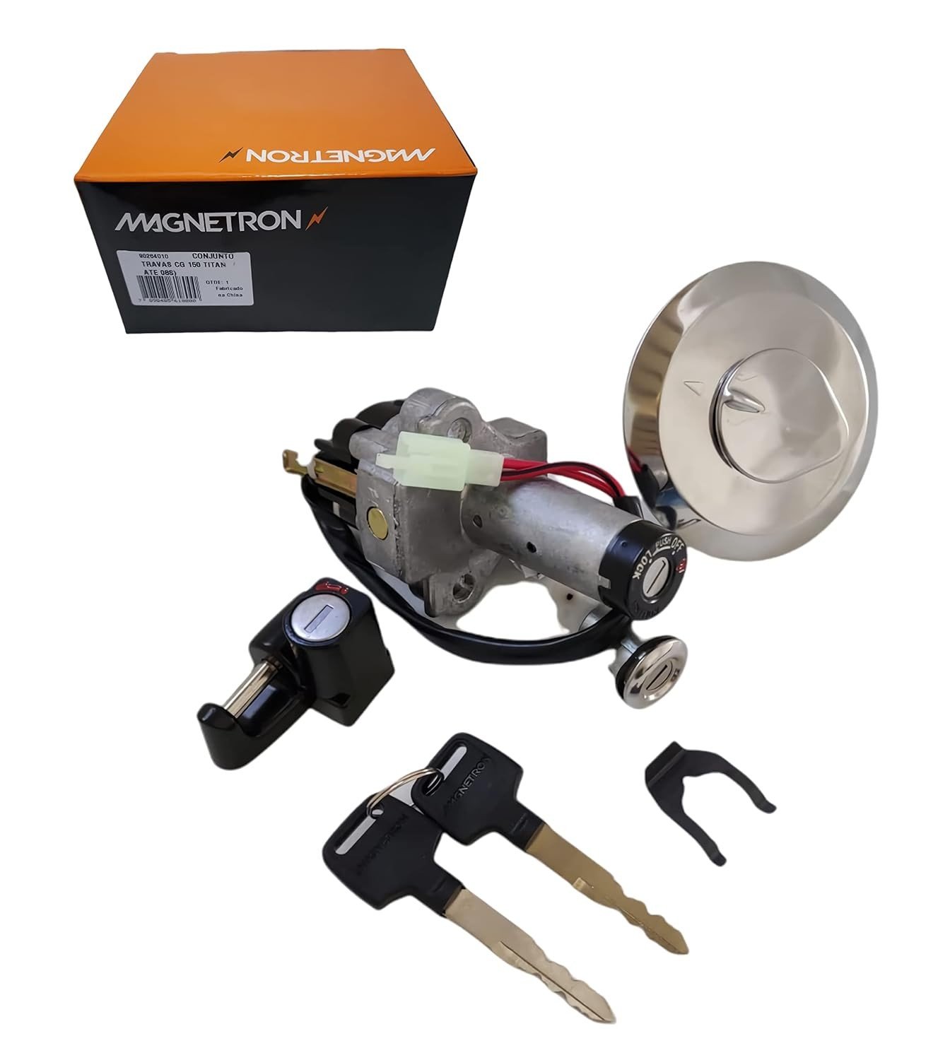 Kit Completo Chave Ignição Magnetron CG150 Titan 2004-2008 (4 Peças) - Segurança e Qualidade