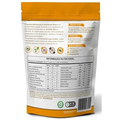 Veganway Levedura Nutricional Em Pó Sabor Provolone 200Gr - Nutritional Yeast -
