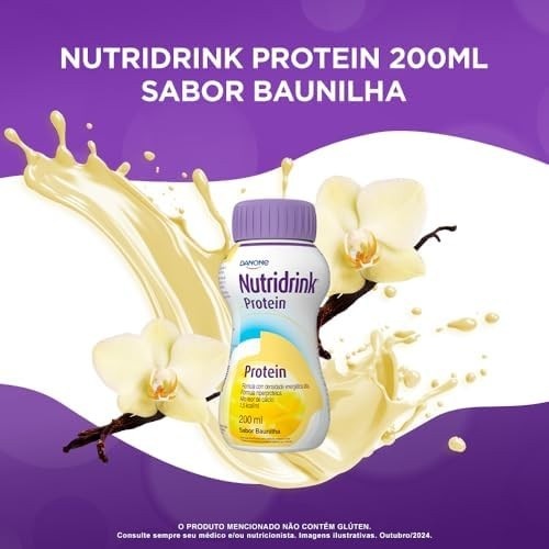 Danone Nutricia Nutridrink - Suplemento Protein, Baunilha, 200ml