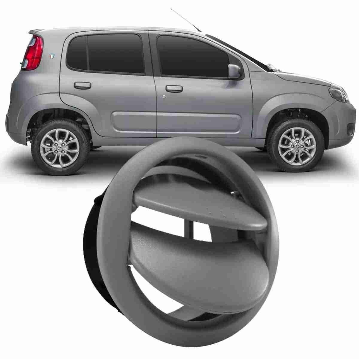 Difusor Saída Ar Central Fiat Uno Vivace/Fiorino Cinza 2010-2020 - Renovação Interna