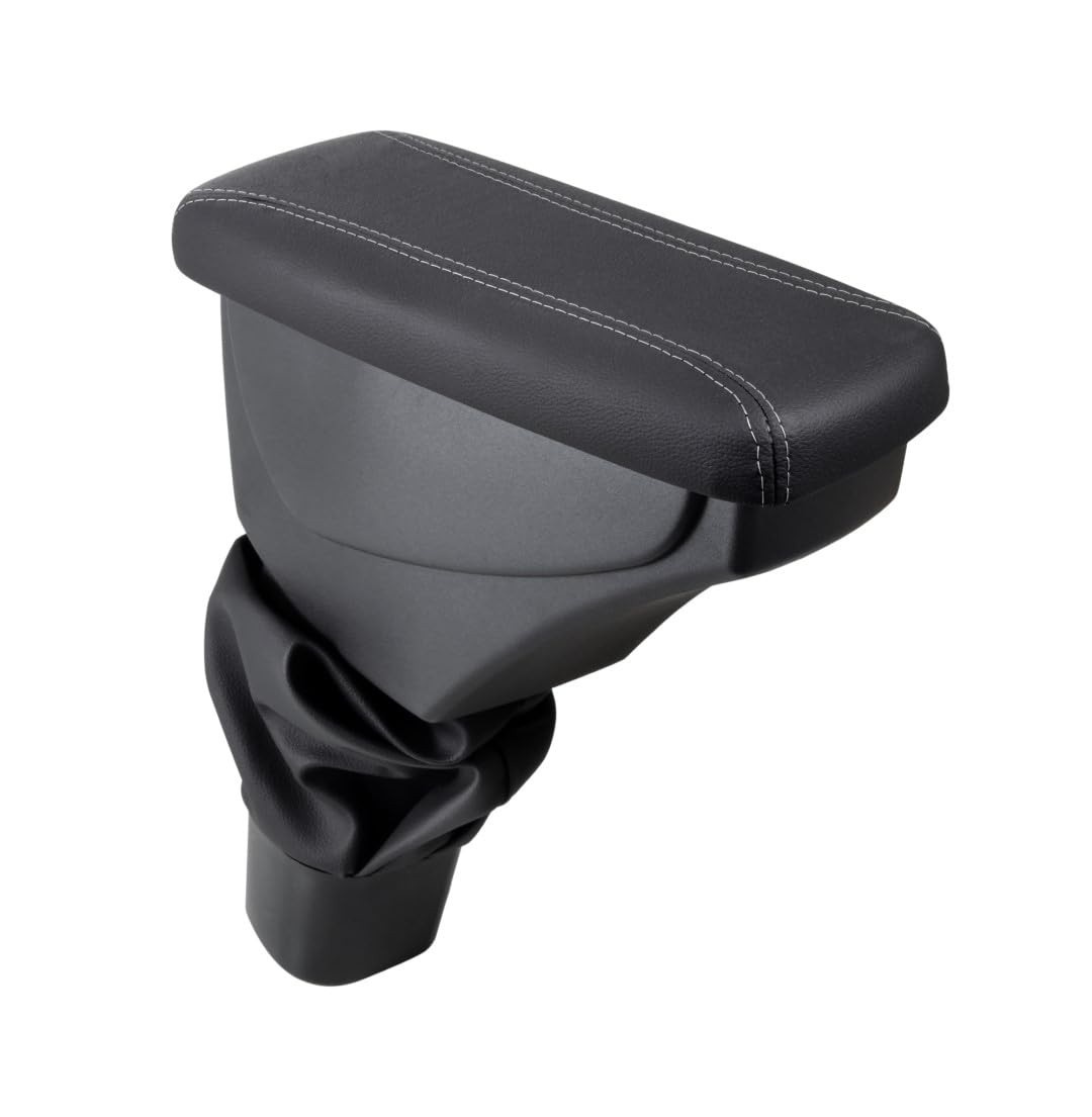 Apoio de Braço Courvin Grafite com Costura Cinza para Onix e Prisma (2013-2019) - Conforto e Praticidade