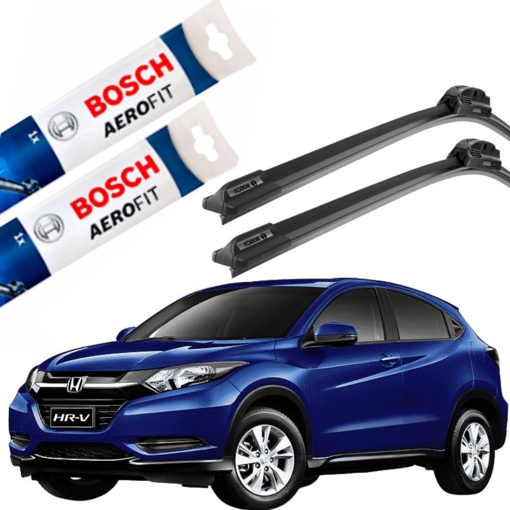 Par de Palhetas Limpador Parabrisa Bosch Aerofit Original Honda HR-V 2015-2018