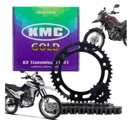 Kit Transmissão KMC para NXR Bros 160 e XRE 190 (2015-2024) com Retentor - Potencialize Sua Moto!