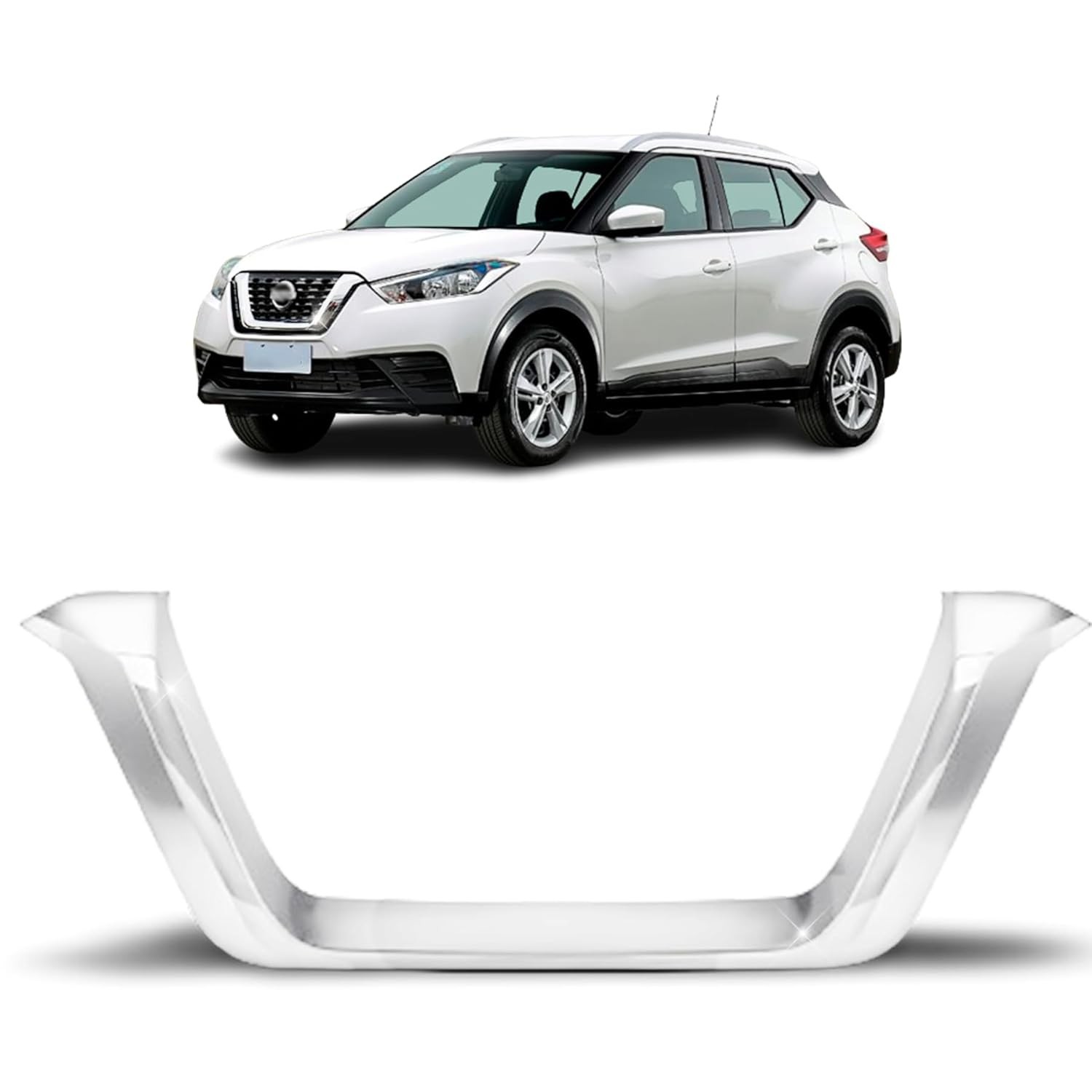Transforme seu Nissan Kicks: Aplique Cromado Premium para Grade Dianteira (2017-2021)