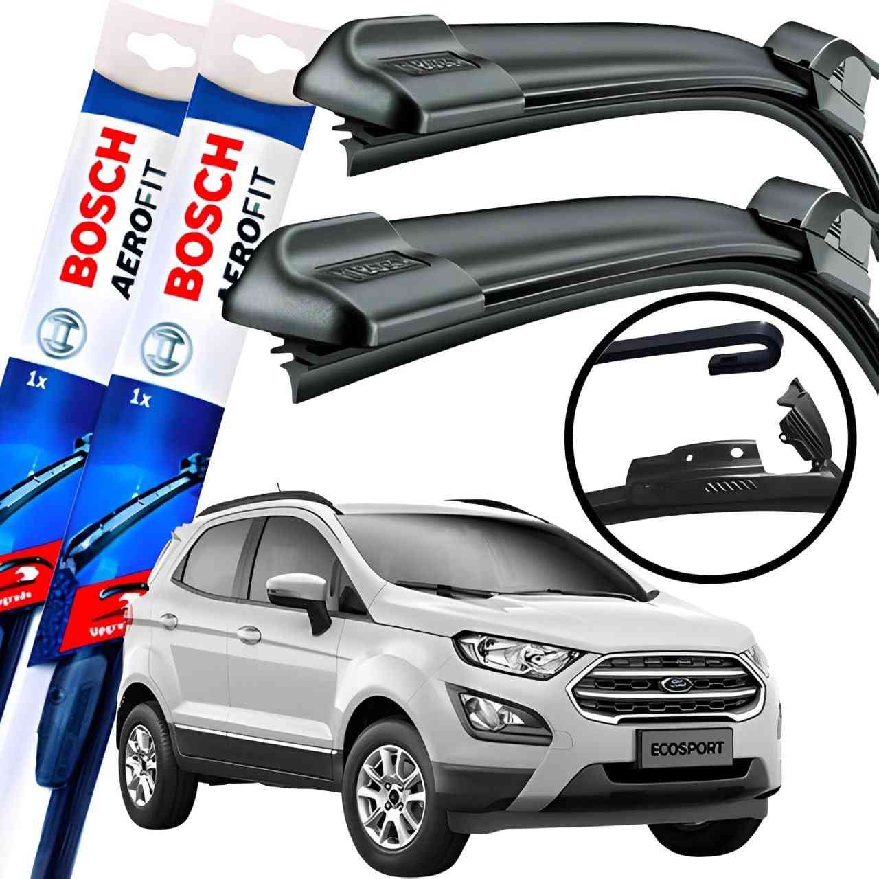 Kit Palhetas Limpador Parabrisa Dianteiro Bosch Original EcoSport 2018-2021