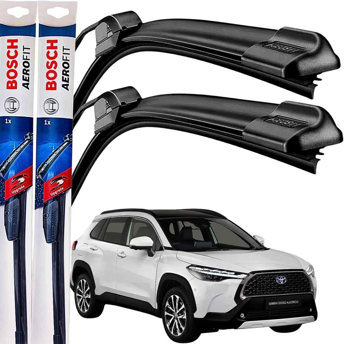 Palheta Limpador Parabrisa Bosch Aerofit Original Corolla Cross 2021-2024 (Par Dianteiro)