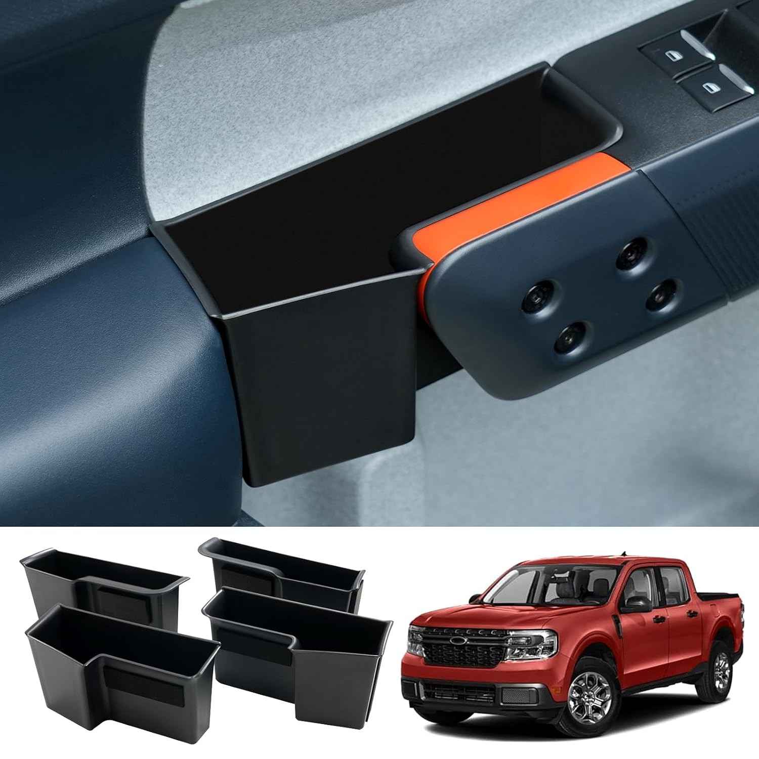 Organizador de Maçaneta Ford Maverick 2022-2025: Acessório Essencial para Porta-Objetos Dianteiros e Traseiros