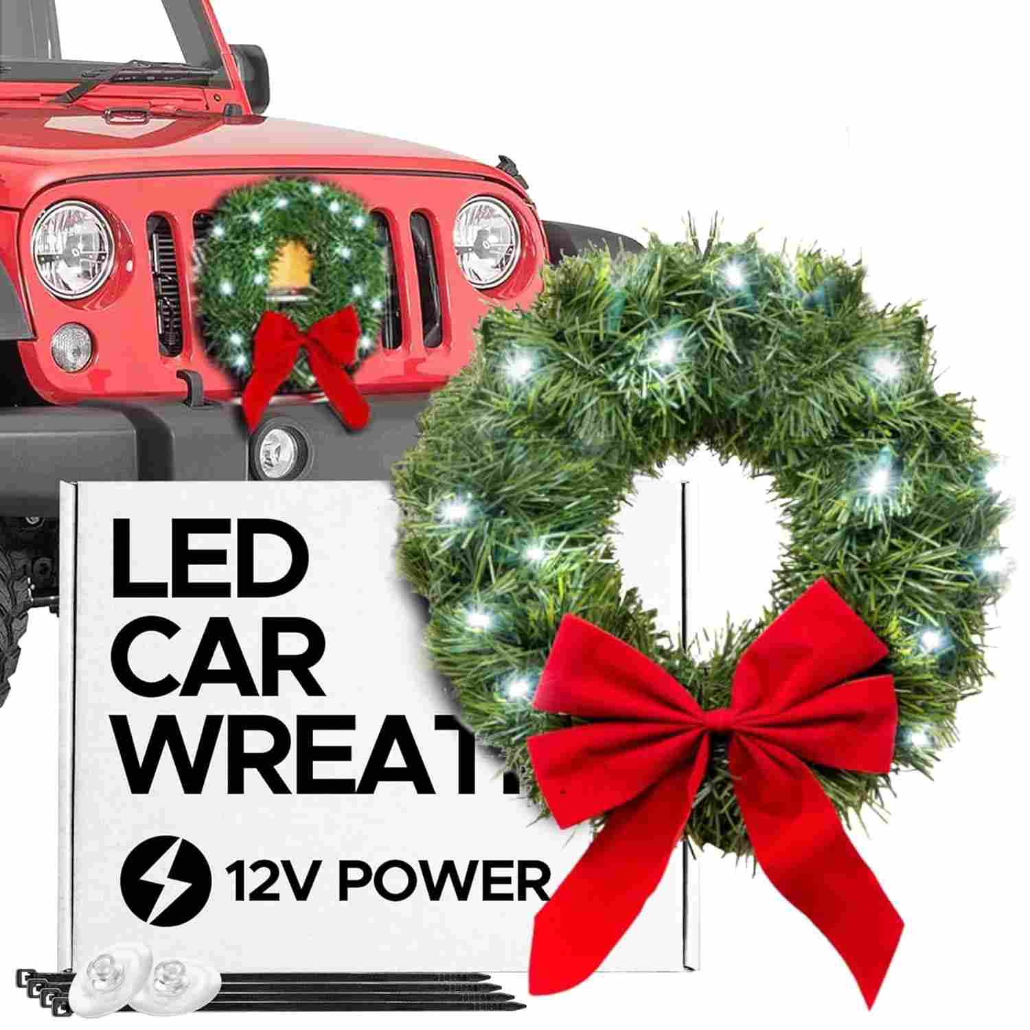 Guirlanda de Natal Iluminada para Carro 2024: Espírito Festivo em Seu Veículo!