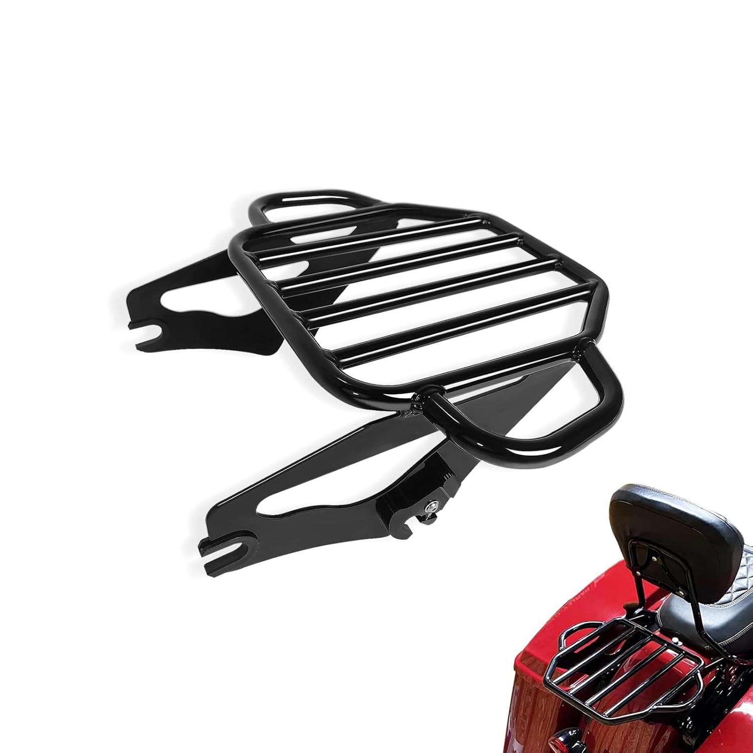 Suporte Destacável para Bagagem Harley Touring 2009-2024 - Preto