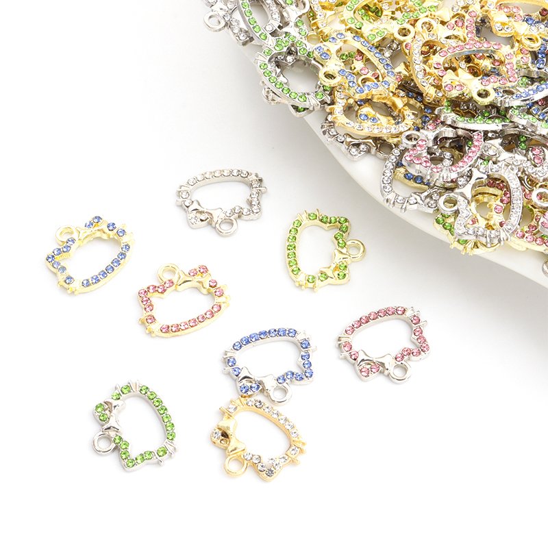20pcs Kawaii Strass com Laço de Gato para DIY - Charms Moda