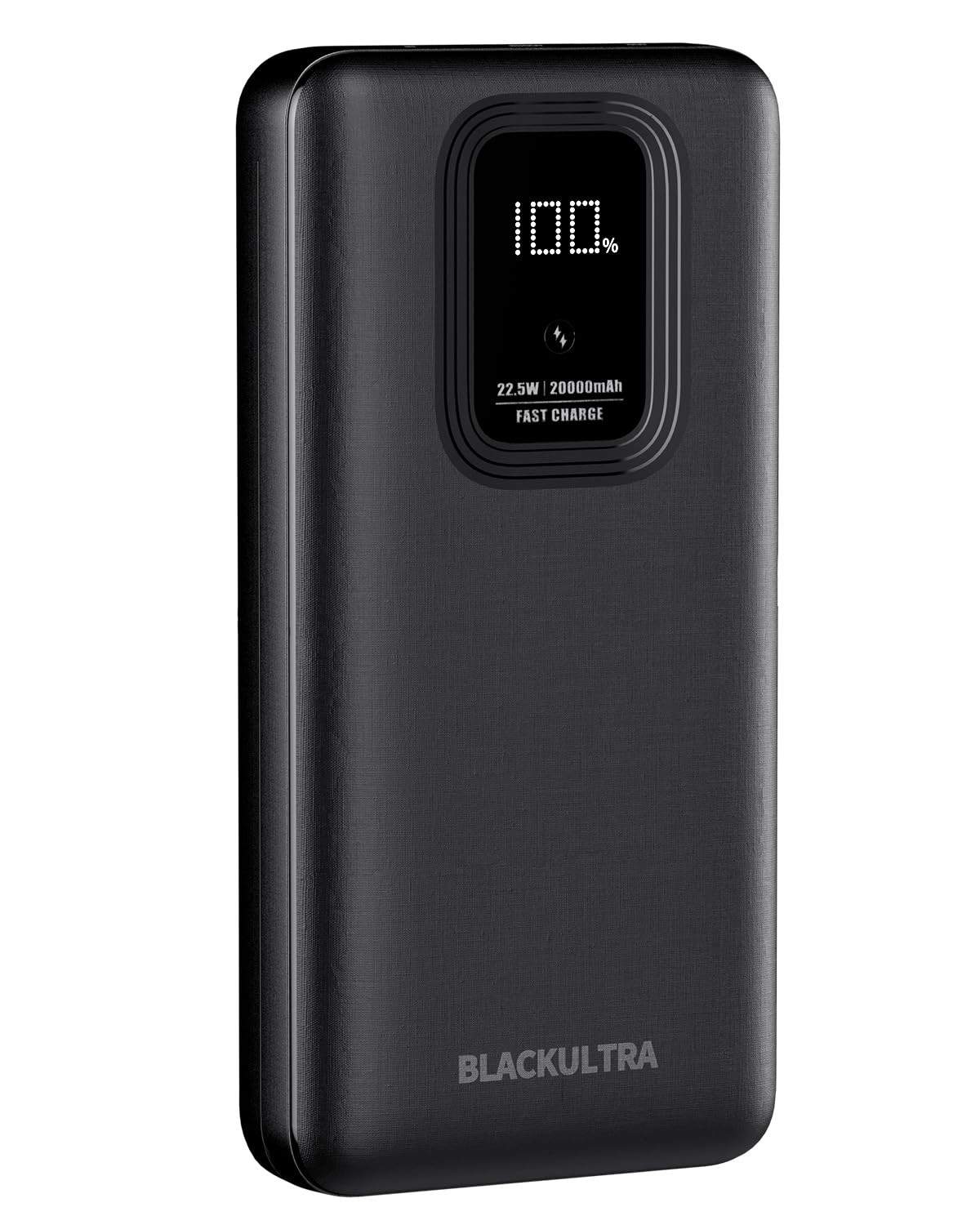 Power Bank 20000mAh: Carregamento Rápido 22.5W USB-C PD3.0 QC4.0 | Bateria Externa Universal - Preto