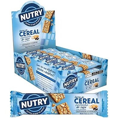 Nutry Castanha e Chocolate: Barra Cereal 22g (24 Un.)