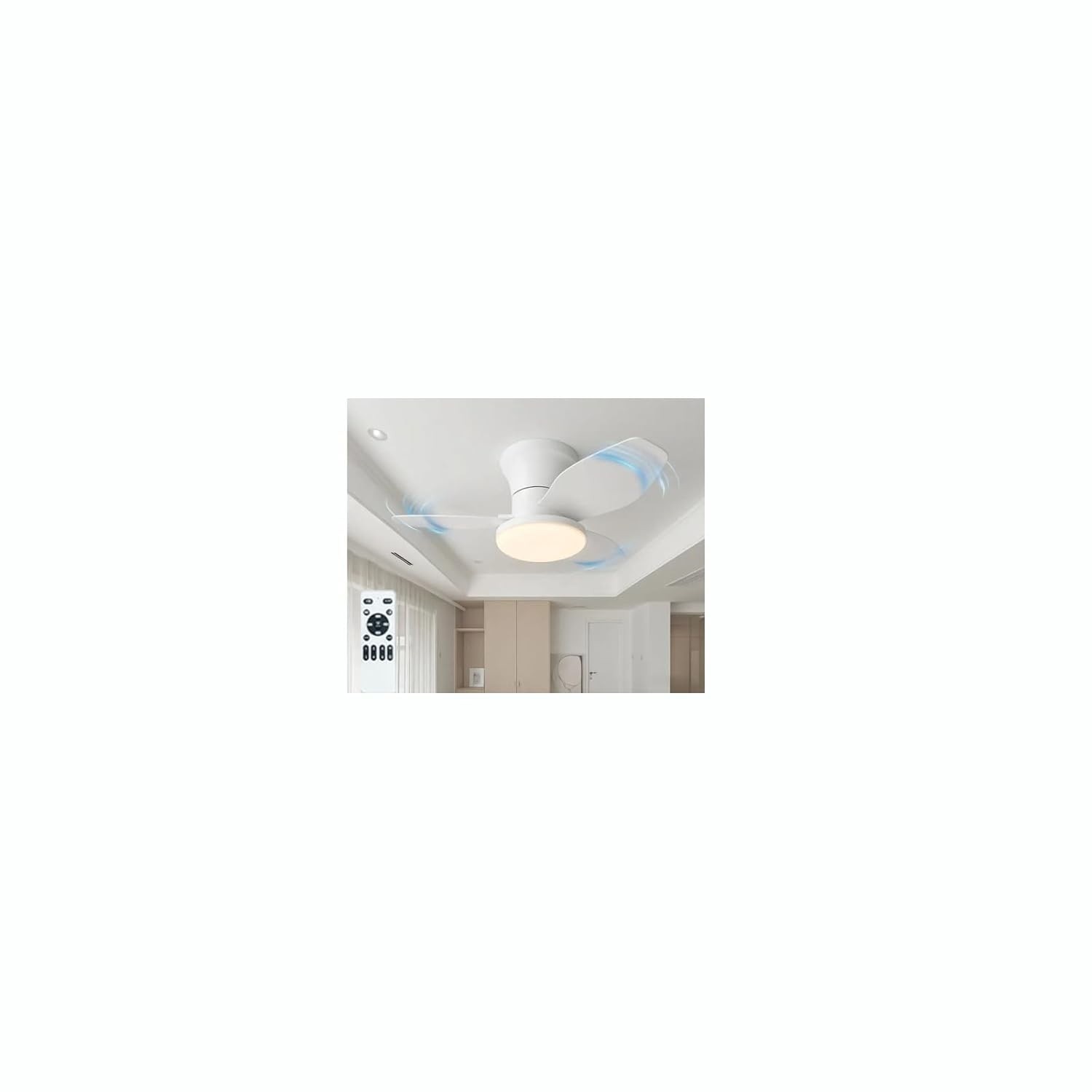 Ventilador de Teto com Luz e Controle Remoto 25" - 6 Velocidades, Bivolt, Iluminação RGB