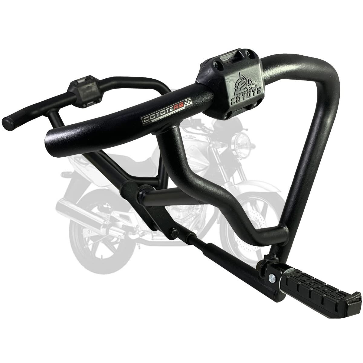 Protetor de Motor e Carenagem Coyote Preto com Pedaleiras - Honda Twister CBX 250 (até 2008)