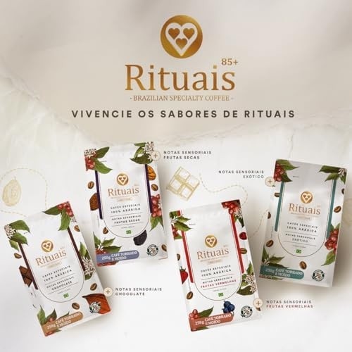 3 Corações Café Torrado e Moído Rituais 85+, Aroma Frutas Secas, 250g