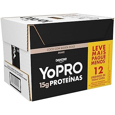 YoPRO Coco Batata-Doce: 15g Proteína UHT 250ml (12un)